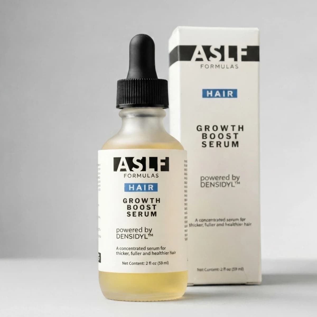 ASLF Formulas Hair Growth Boost Serum bottle and carton, from the official brand website