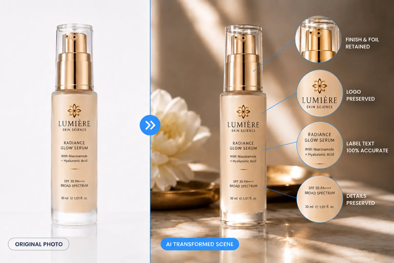 AI photography for cosmetics packaging