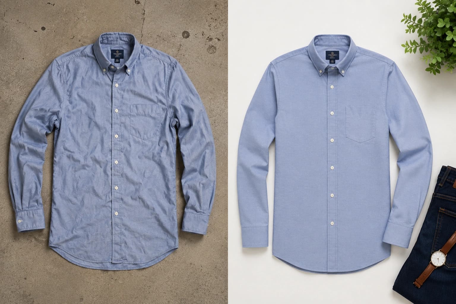 How to photograph clothes without a model before and after, 4 methods that actually work