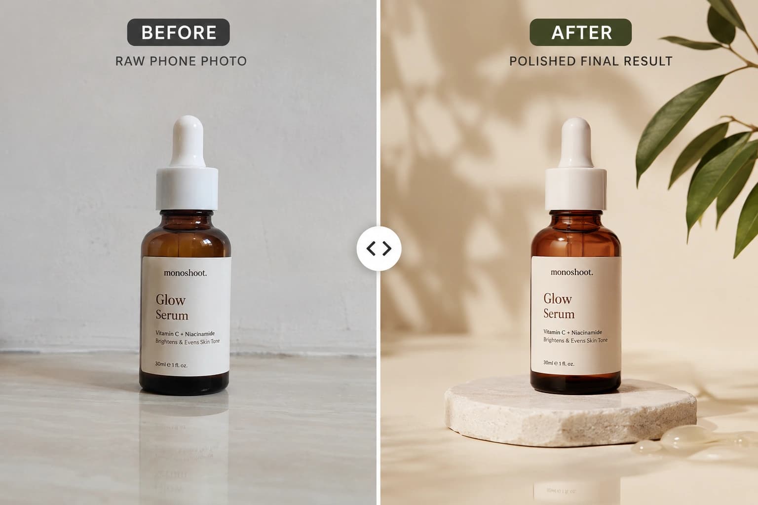 How to photograph skincare products at home before and after, no studio needed"