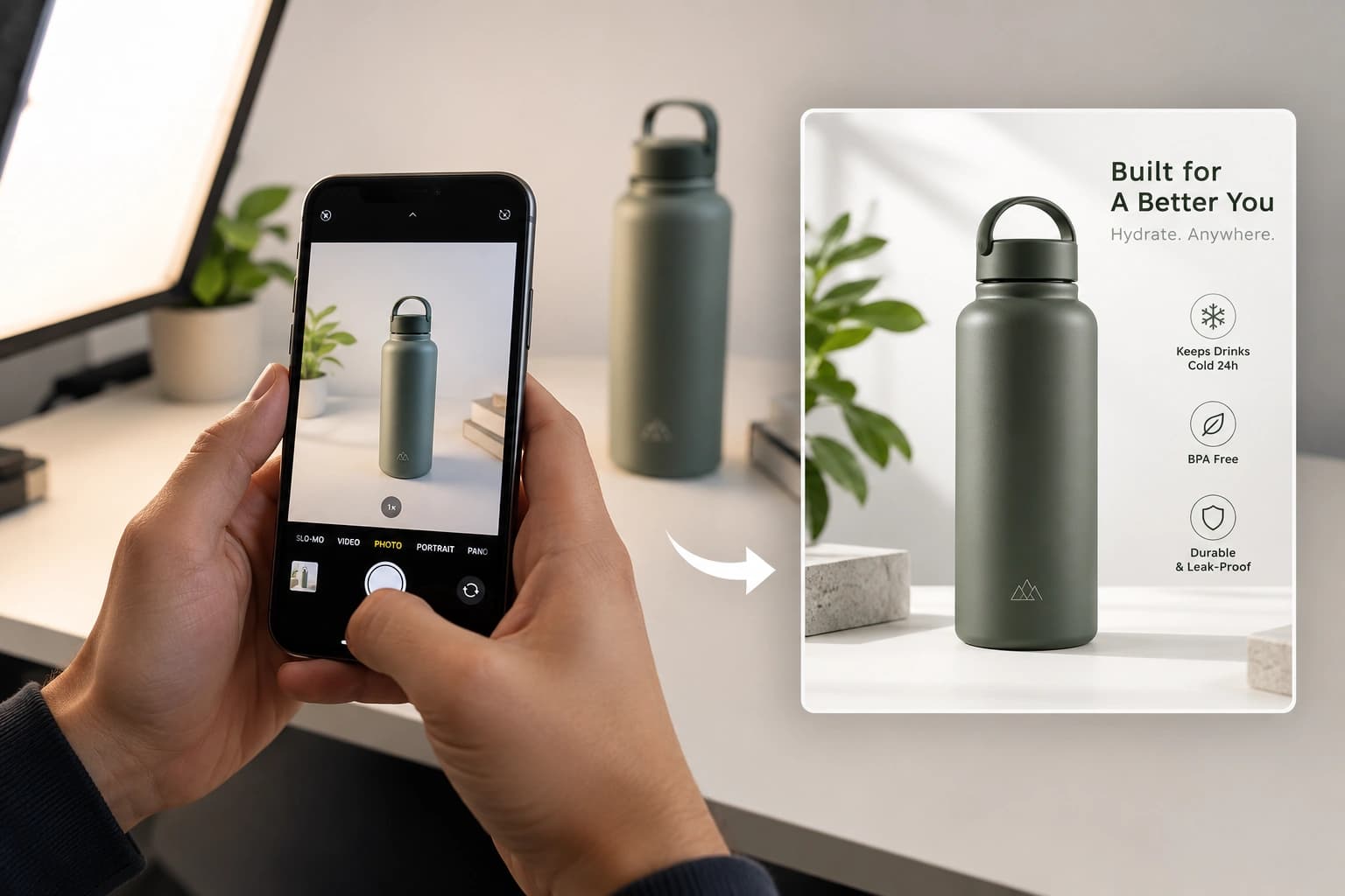 how to take product photos with phone for ecommerce